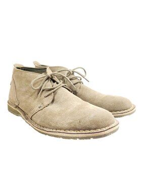 Mens Size 9 Tan Suede Lace-Up Desert Boots Casual